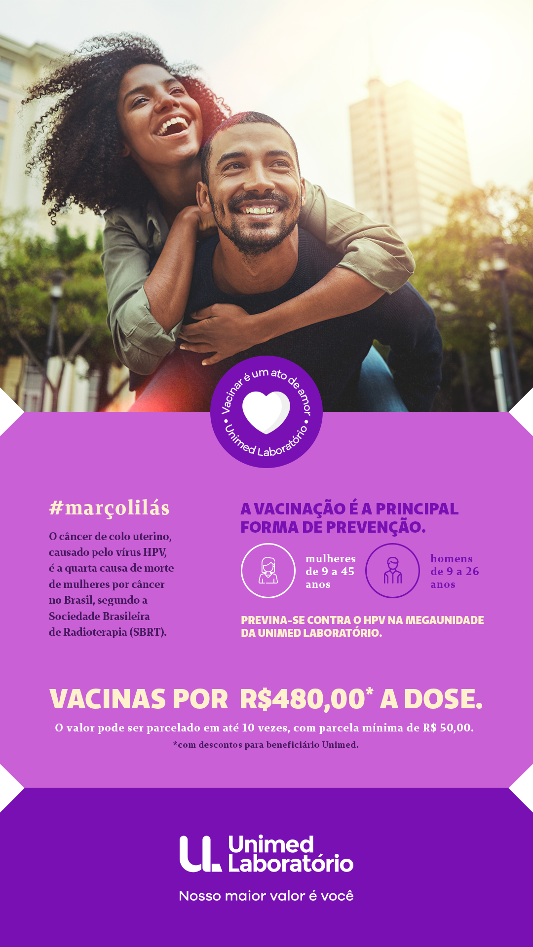 Vacine-se contra o HPV na Unimed Laboratório