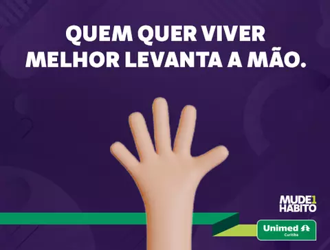 imagem de mão com a mensagem quem quer viver melhor levanta a mão