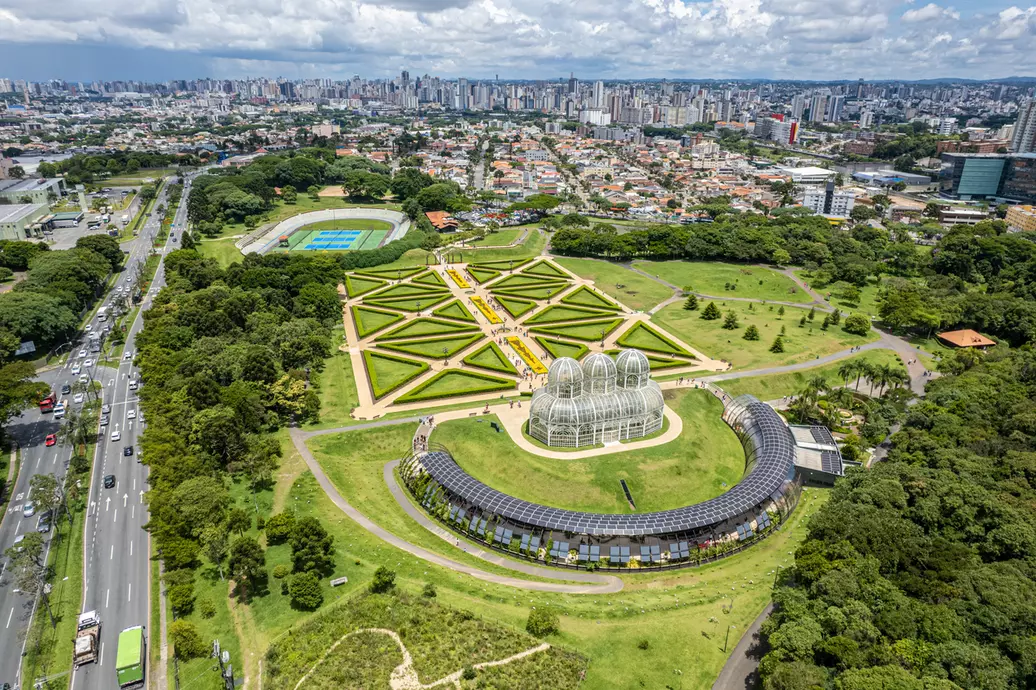 imagem aérea da cidade de Curitiba